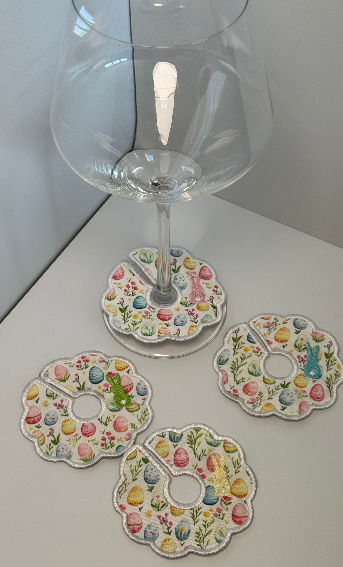 Easter Bunny Wine Glass Stem Tags