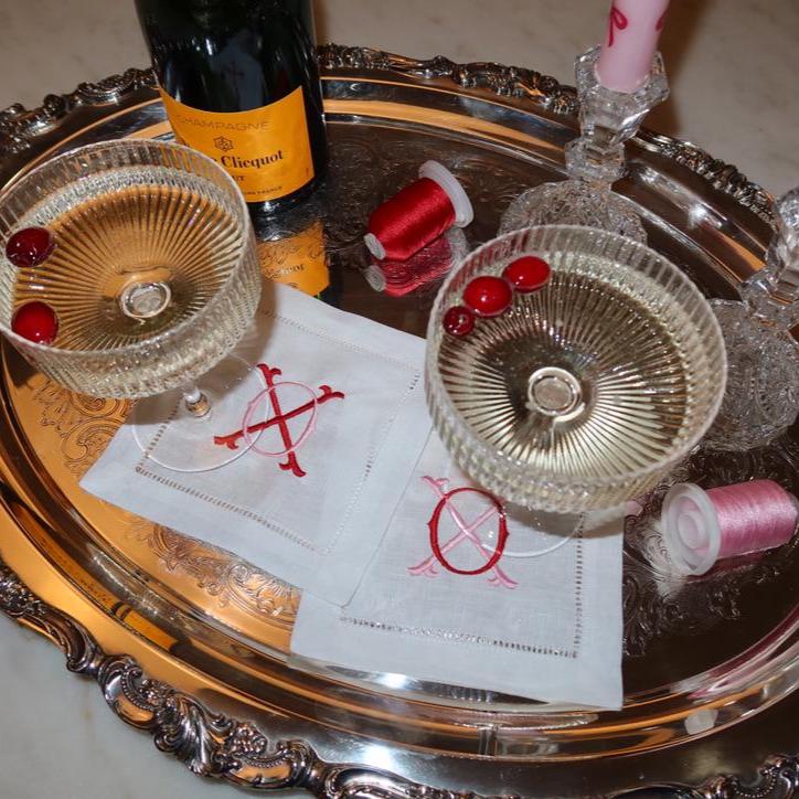 XO Linen Cocktail Napkin