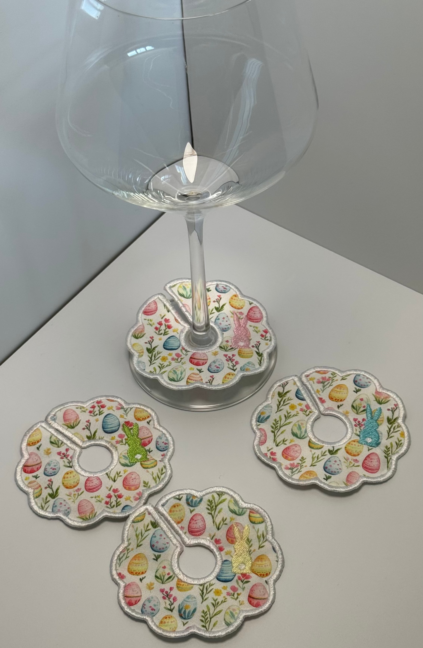 Easter Bunny Wine Glass Stem Tags