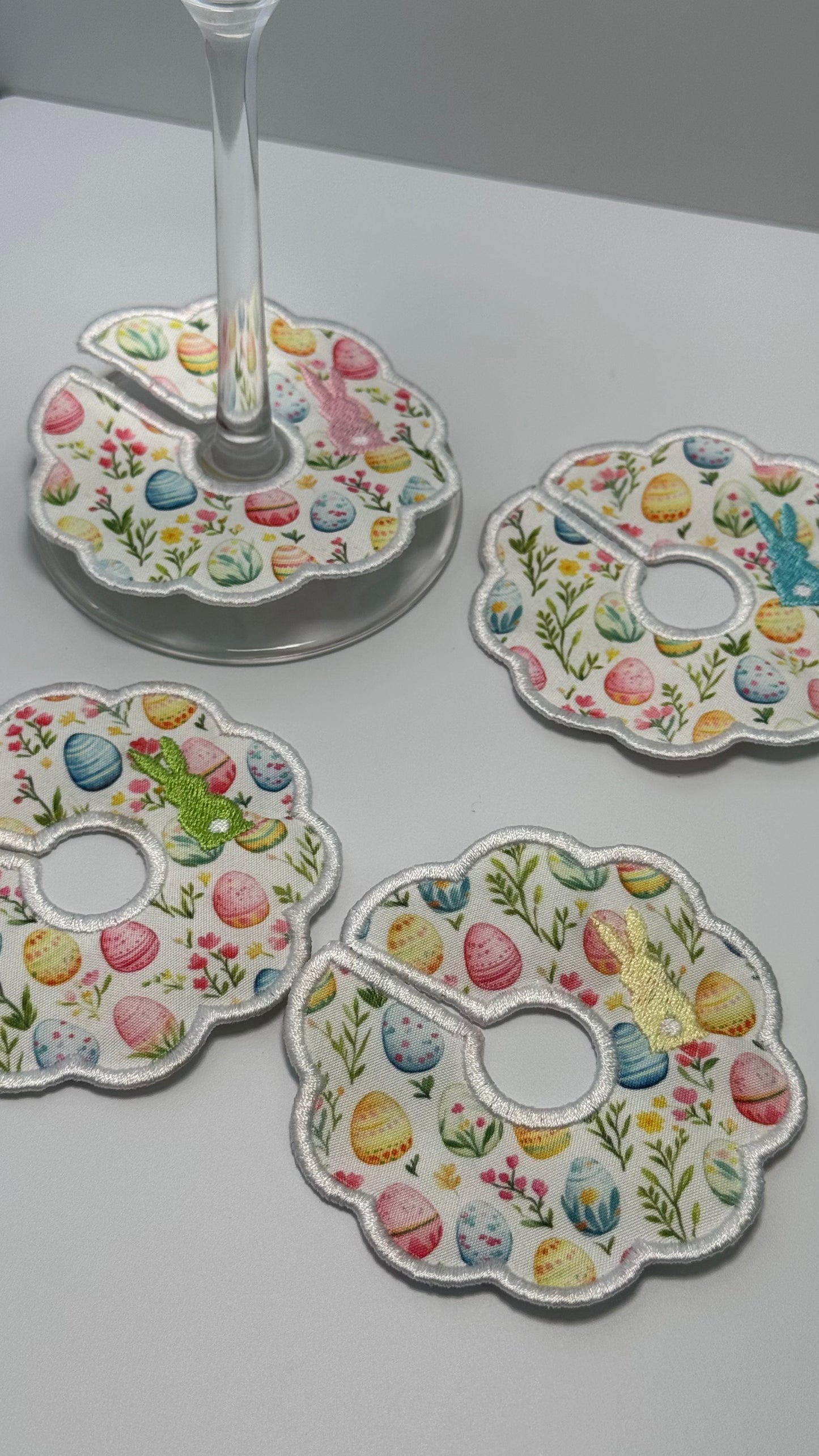 Easter Bunny Wine Glass Stem Tags