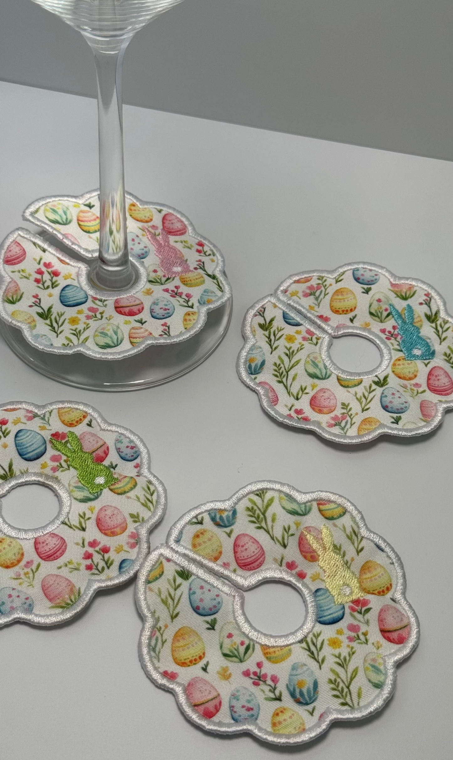 Easter Bunny Wine Glass Stem Tags