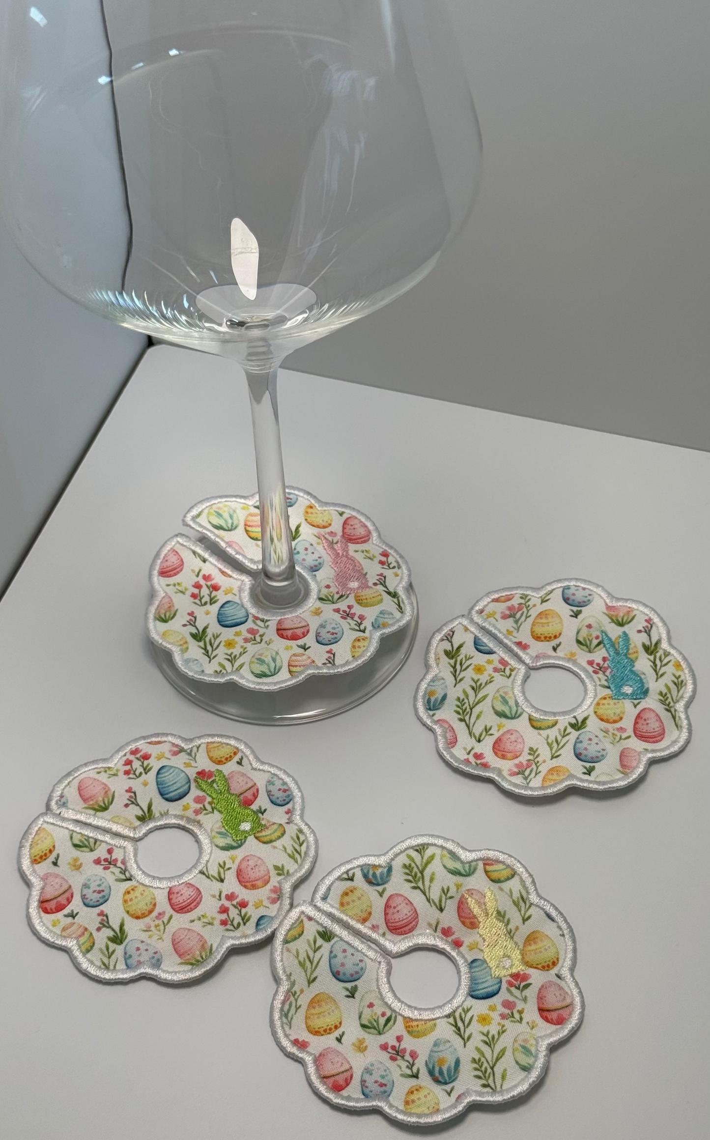 Easter Bunny Wine Glass Stem Tags