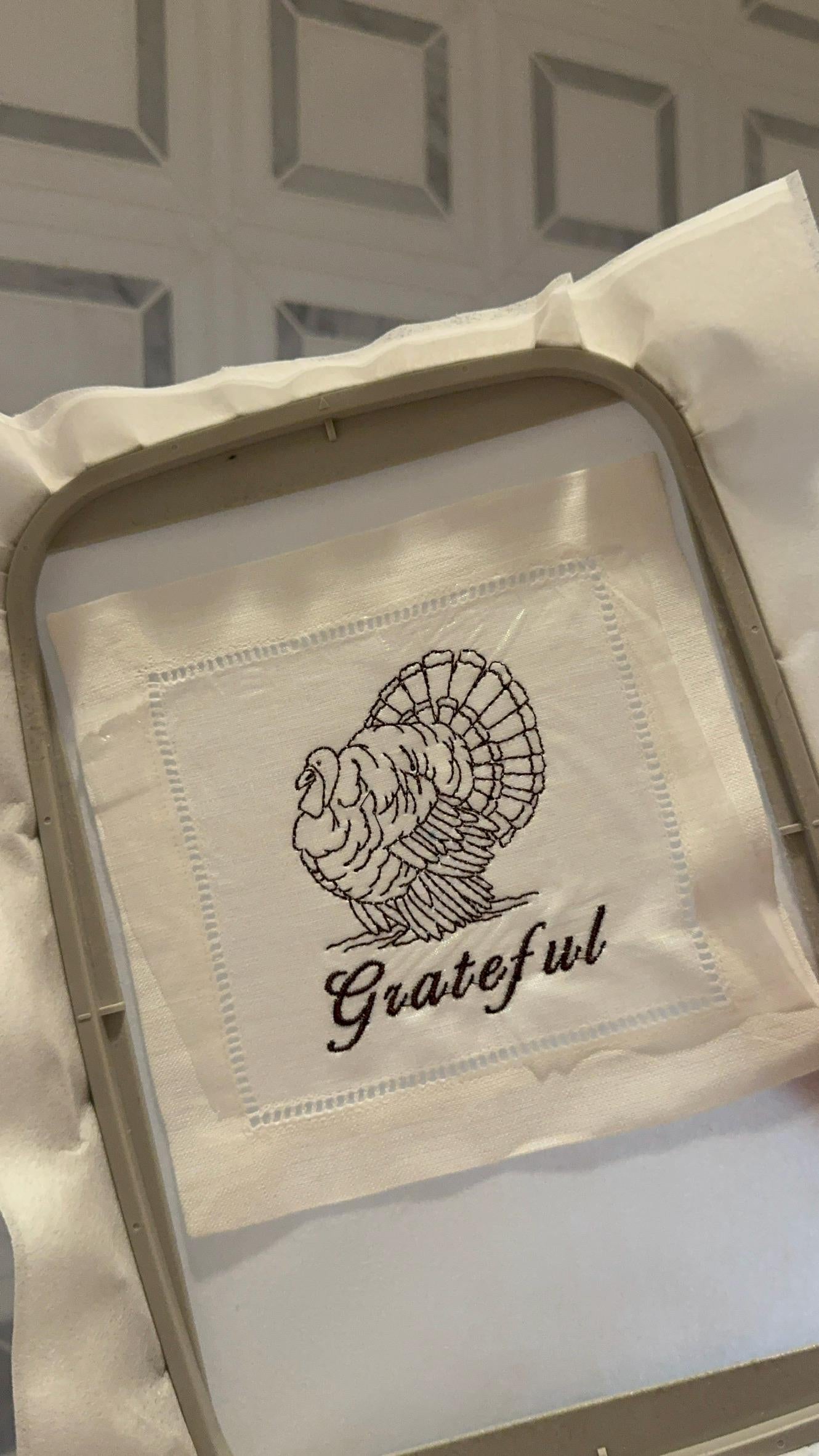 Thanksgiving Linen Cocktail Napkin