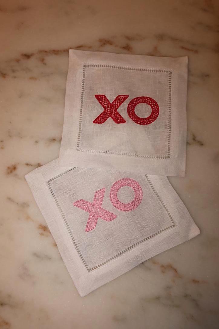 XO Filled Linen Cocktail Napkin