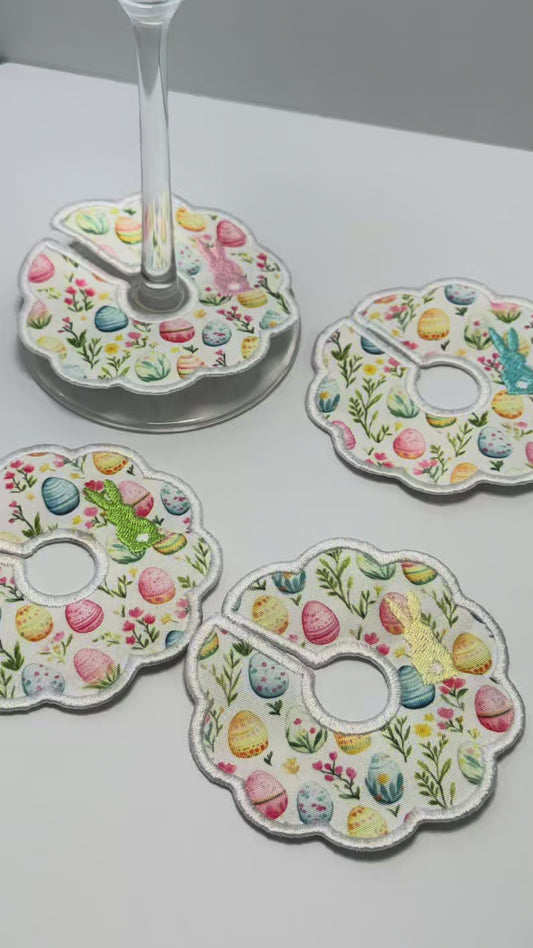 Easter Bunny Wine Glass Stem Tags